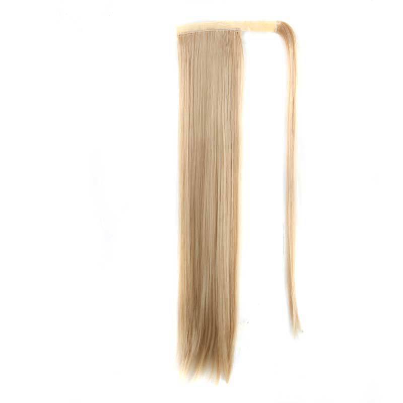 24 inches Straight Hair Velcro Ponytail High Temperature Synthetic Hair Netby