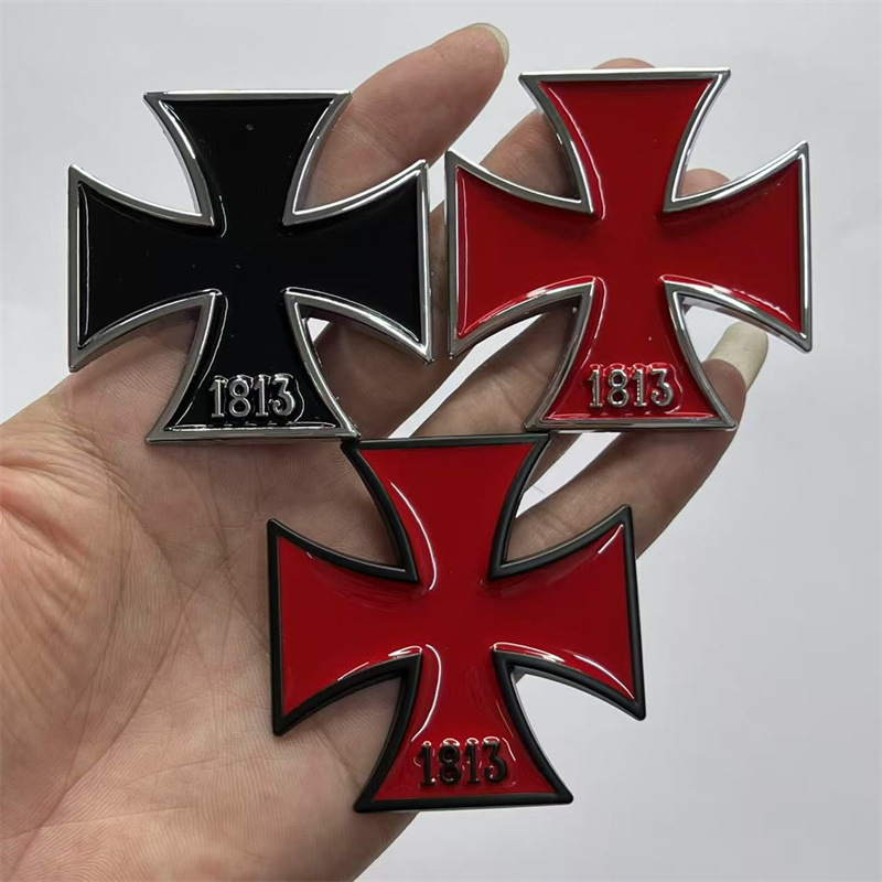 German 1813 Metal Cross Car Sticker Netby