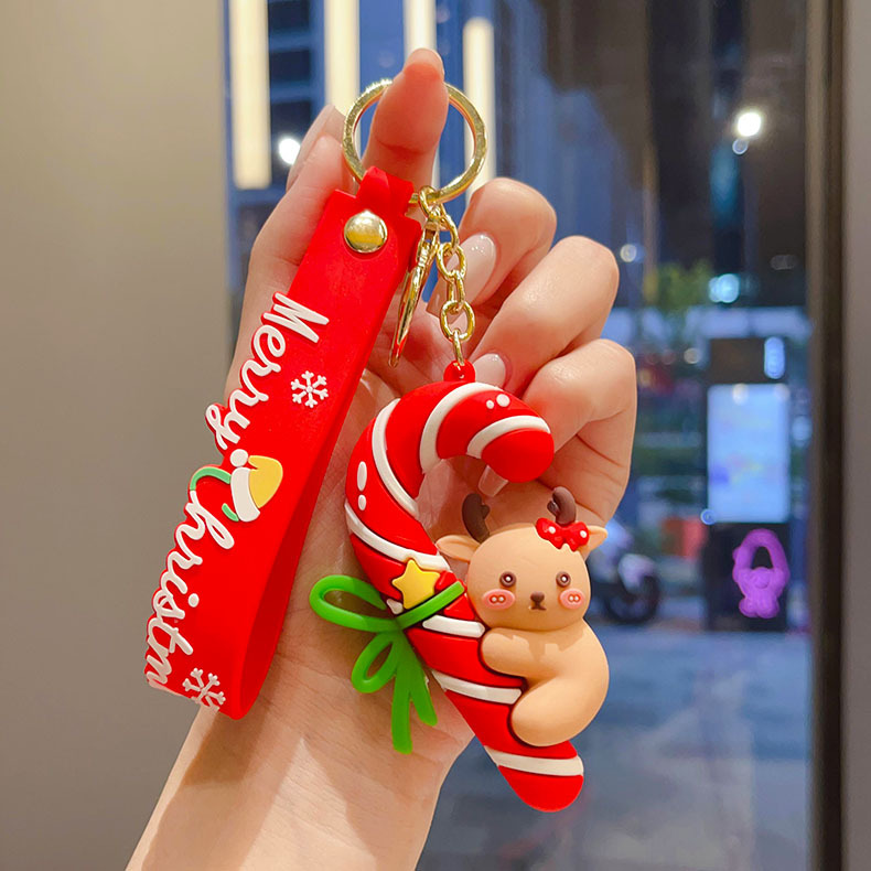 Silicon Festival Christmas Keychain Keyring Netby Santa Claus Trees Reindeer