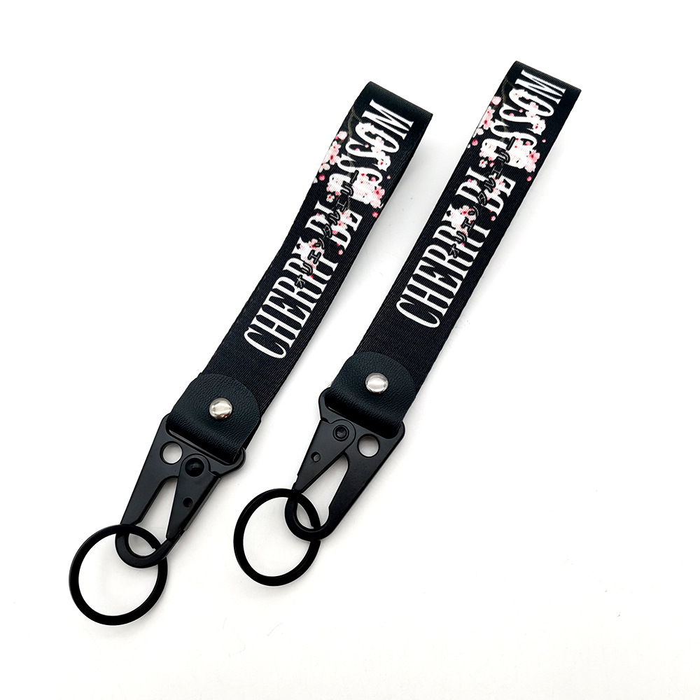 CHERRY BLOSSOM Eagle Buckle Keyring Keychain Keyfob Wrist Strap Netby