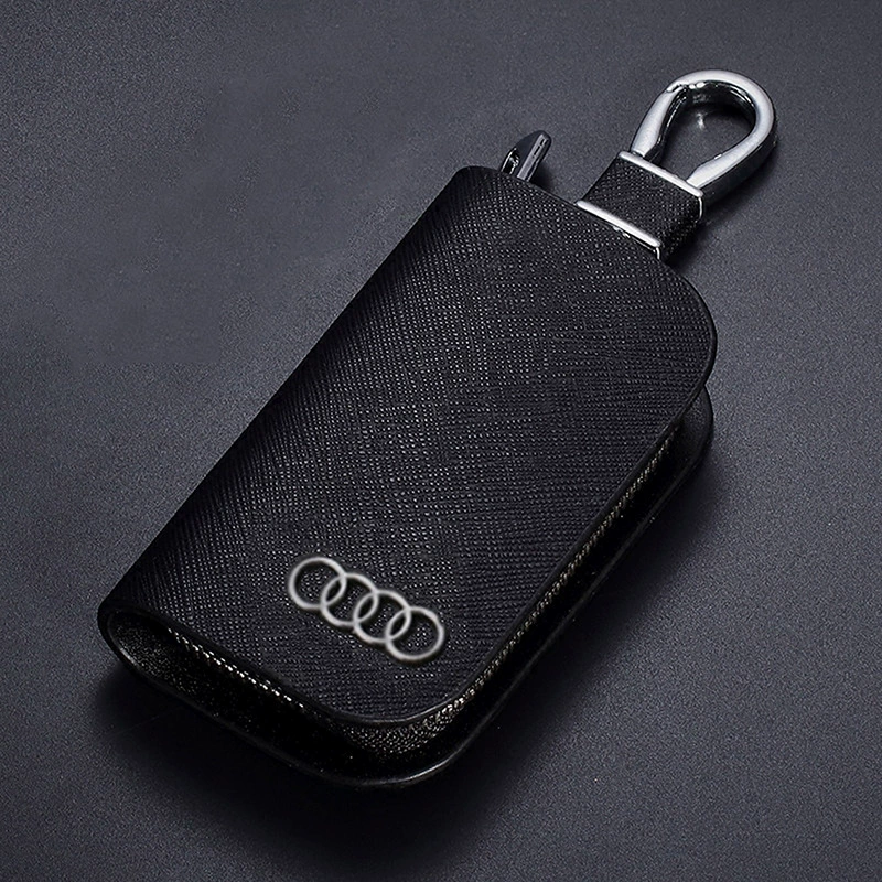Black Pink Red Blue Brown Color Leather Car Remote Key Wallet for KIA AUDI BENZ BMW BUICK PORSCHE VW VOLVO JAGUAR CHEVROLET FORD Netby