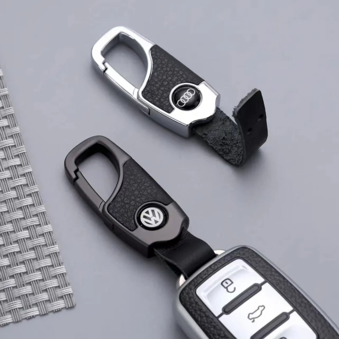 Leather Belt Car Logo Keychain Keyring for BMW AUDI BENZ VOLKSWAGEN SKODA FORD HONDA Netby