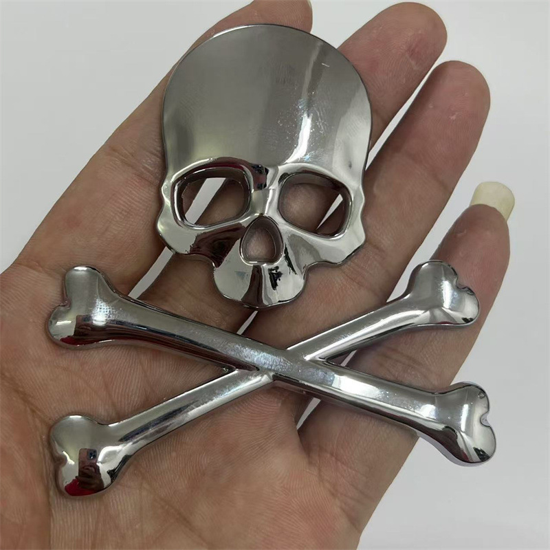 Metal Skull Car Sticker Netby