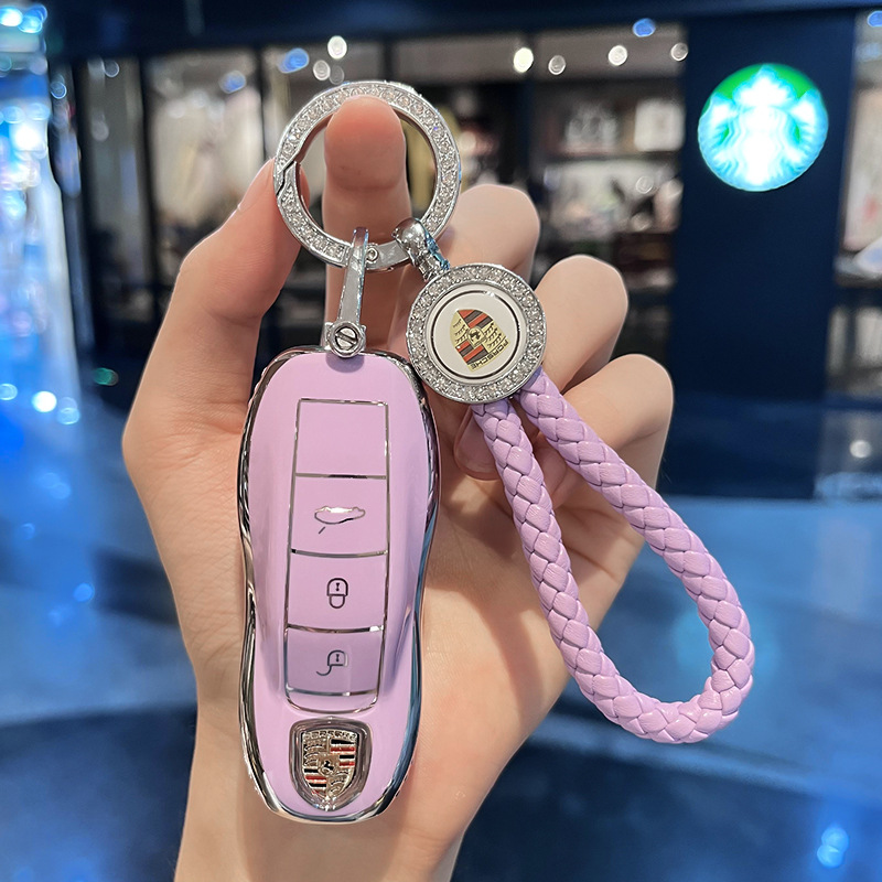 Silicon Car Key Case for Porsche Cayenne Macan Panamera 718 911 Netby