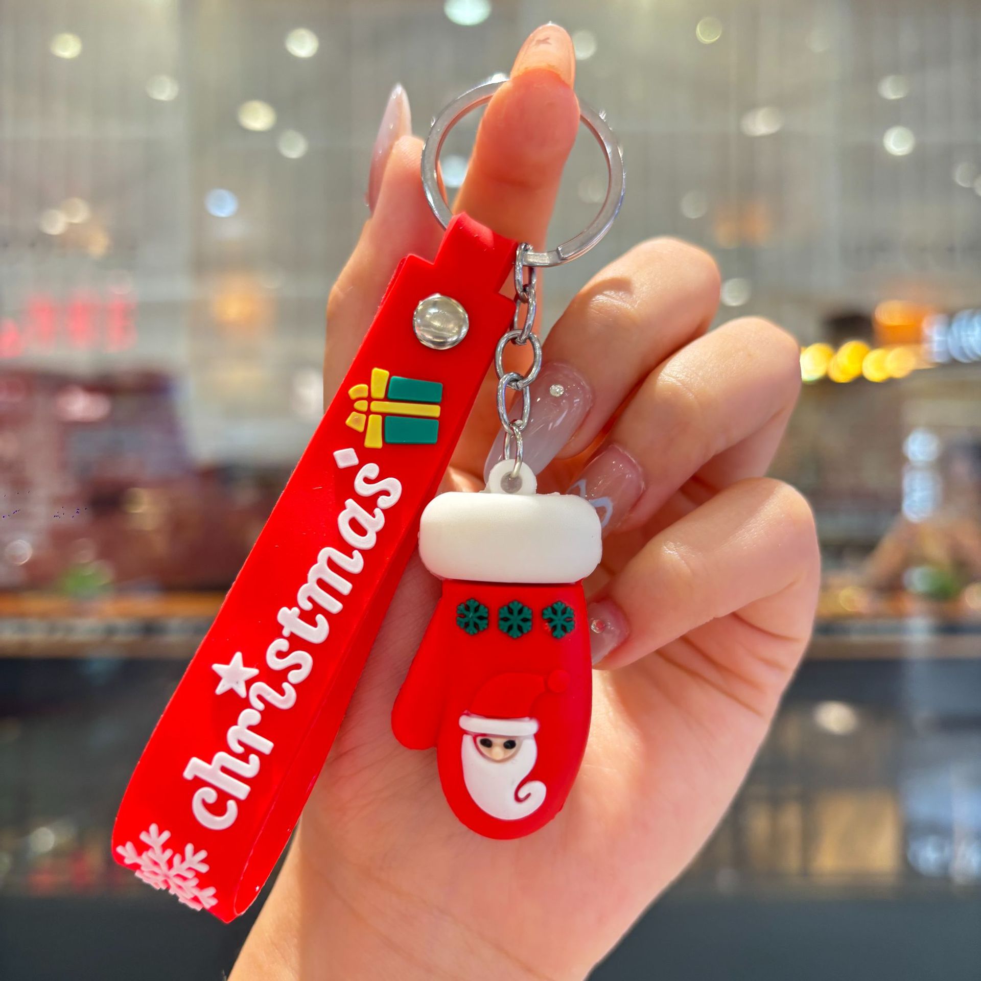 Silicon Santa Claus Tree Snowman Festival Christmas Keychain Keyring Netby