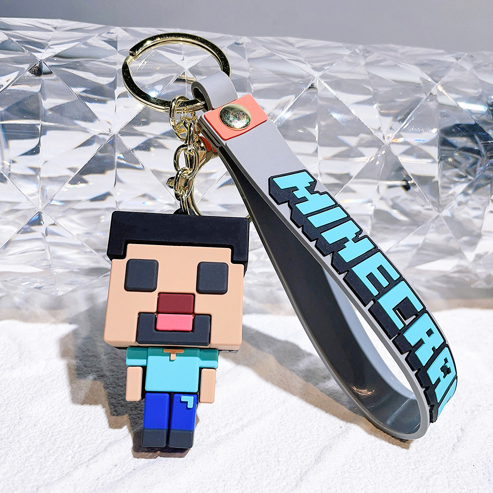 Video Game Minecraft Keychain Keyring Netby