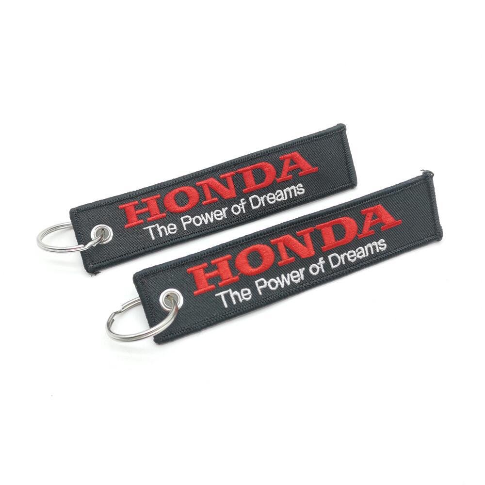 Car logo modified brand textile embroidery cloth key chain hanging TRD MUGEN