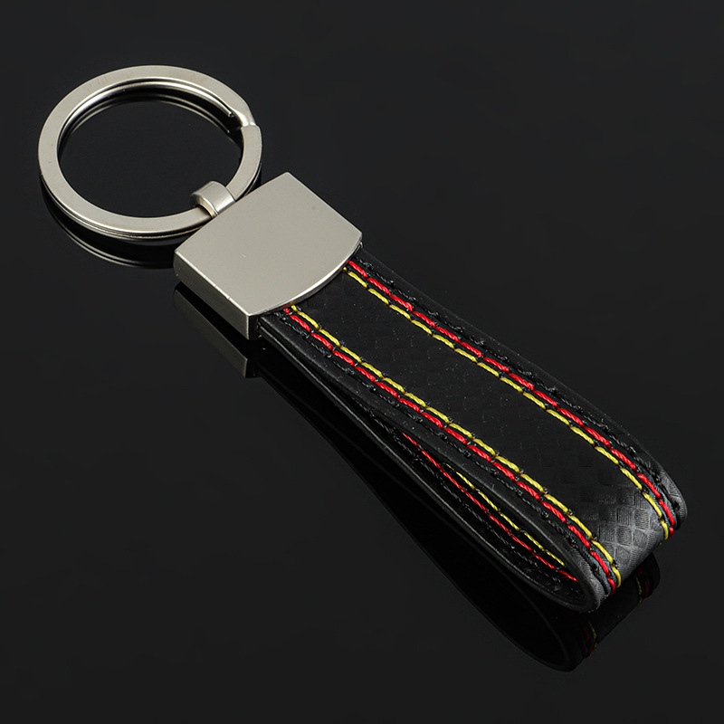 Leather Car Logo Keychain Keyring Keyfob Gift for Customer Netby