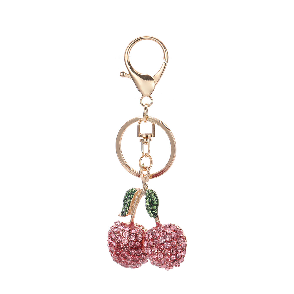 Rhinestone Cherry Keychain Keyring Netby
