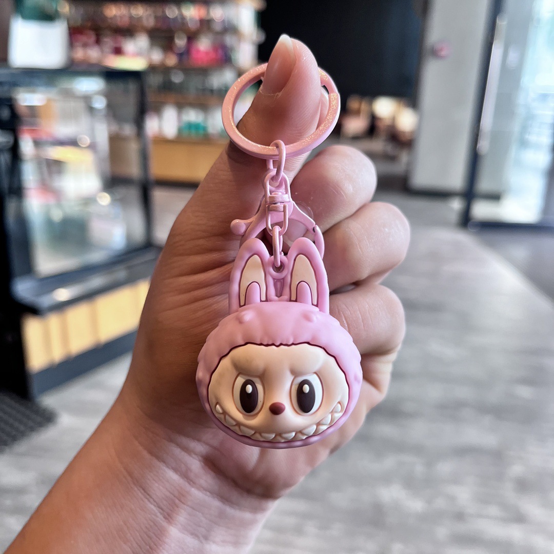 POPMART LABUBU Head Keychain Keyring Netby