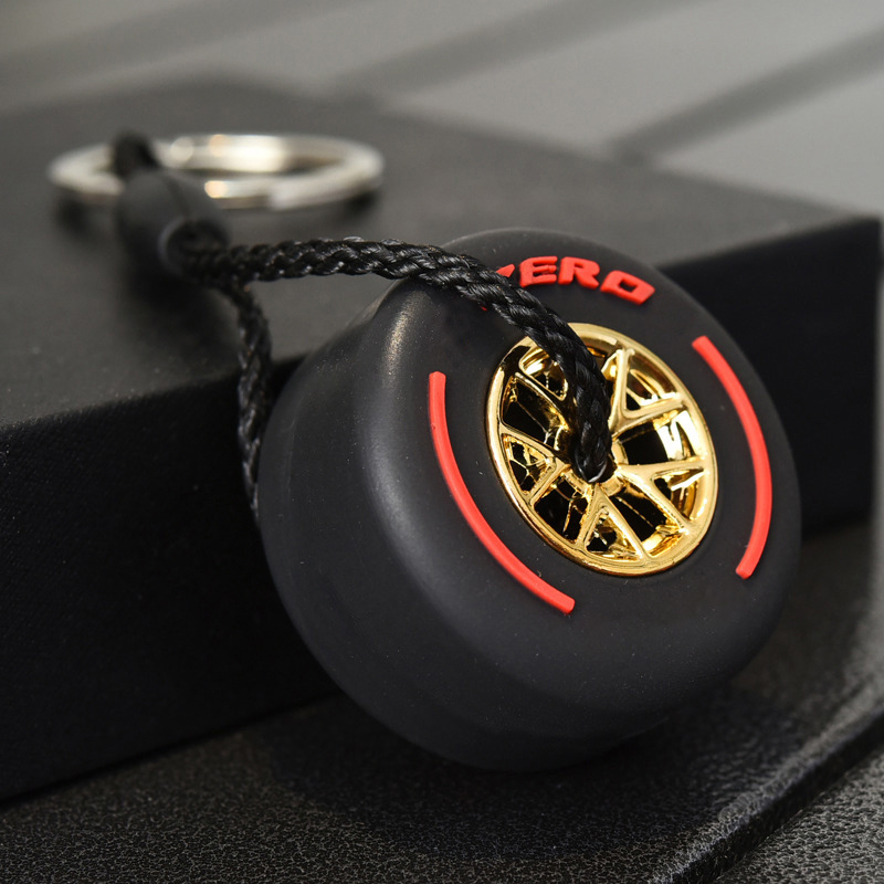 Rubber ZERO Firelli Car Wheel Tire Keychain Keyring Netby