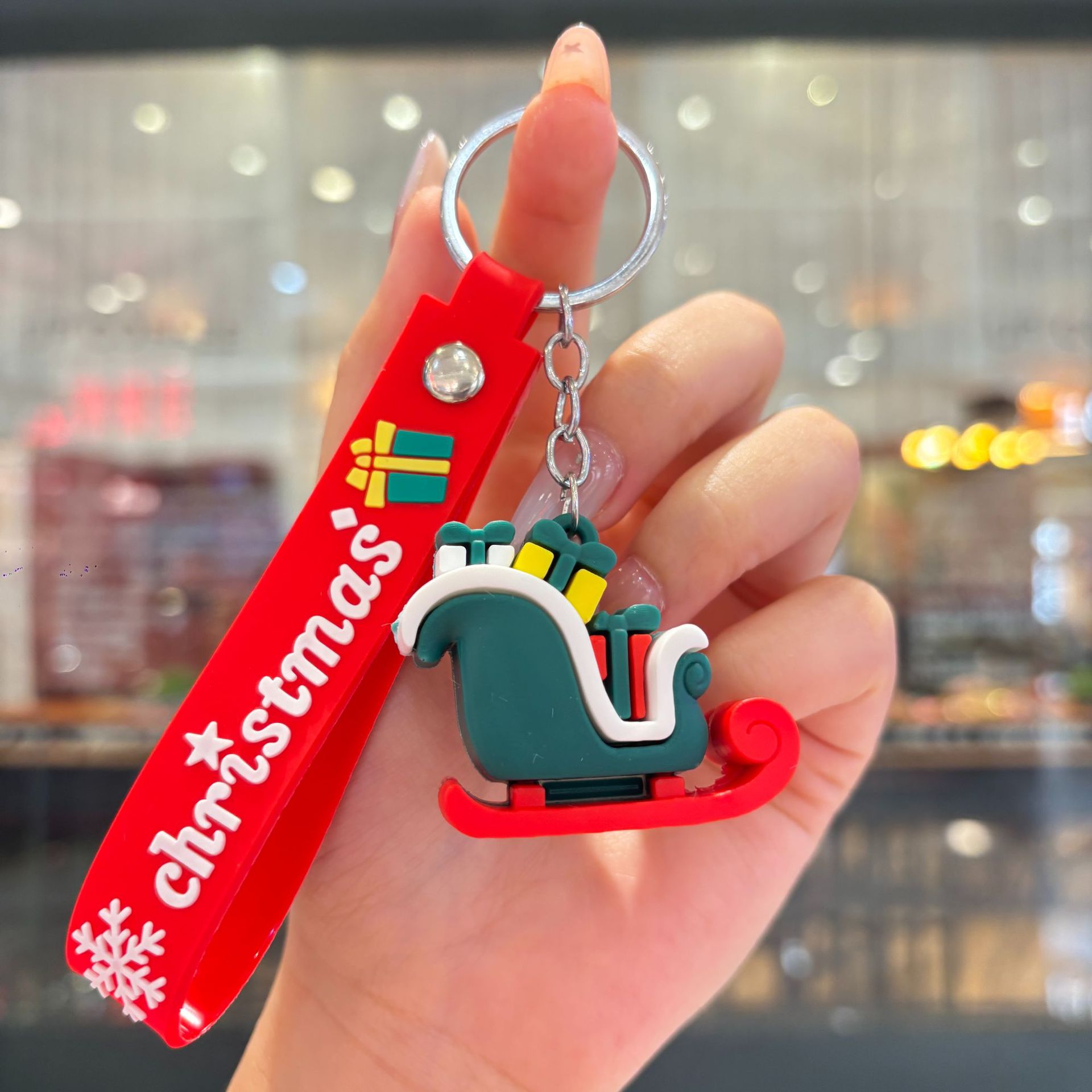 Silicon Santa Claus Tree Snowman Festival Christmas Keychain Keyring Netby