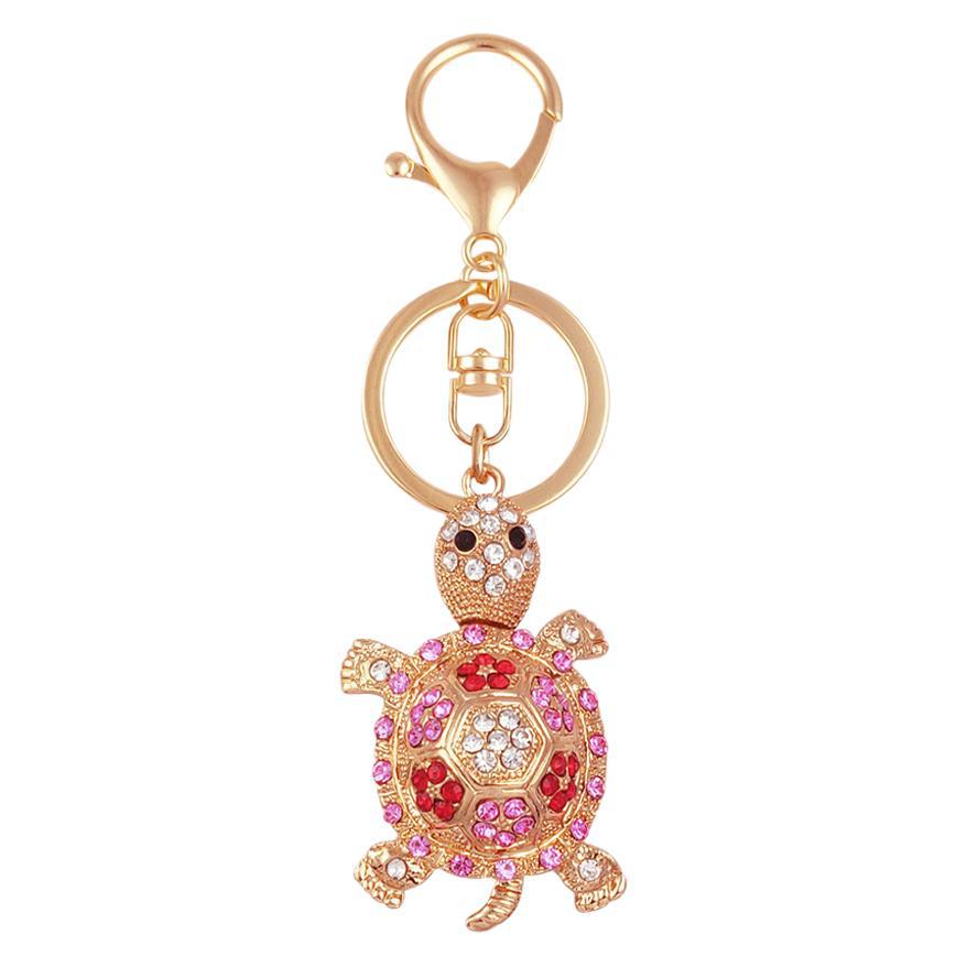 Turtle Rhinestone Keychain Keyring Netby