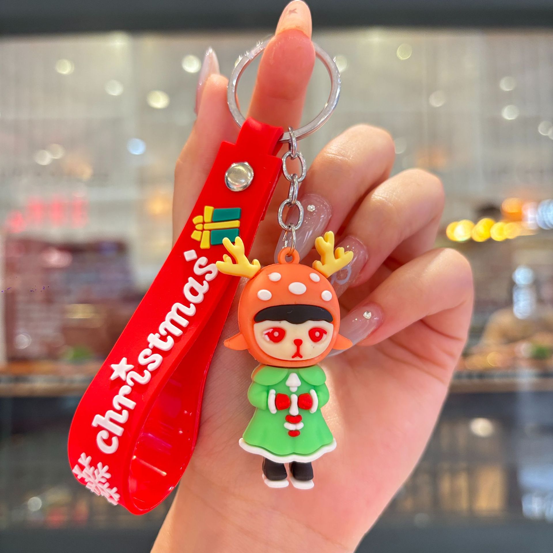 Silicon Santa Claus Tree Snowman Festival Christmas Keychain Keyring Netby