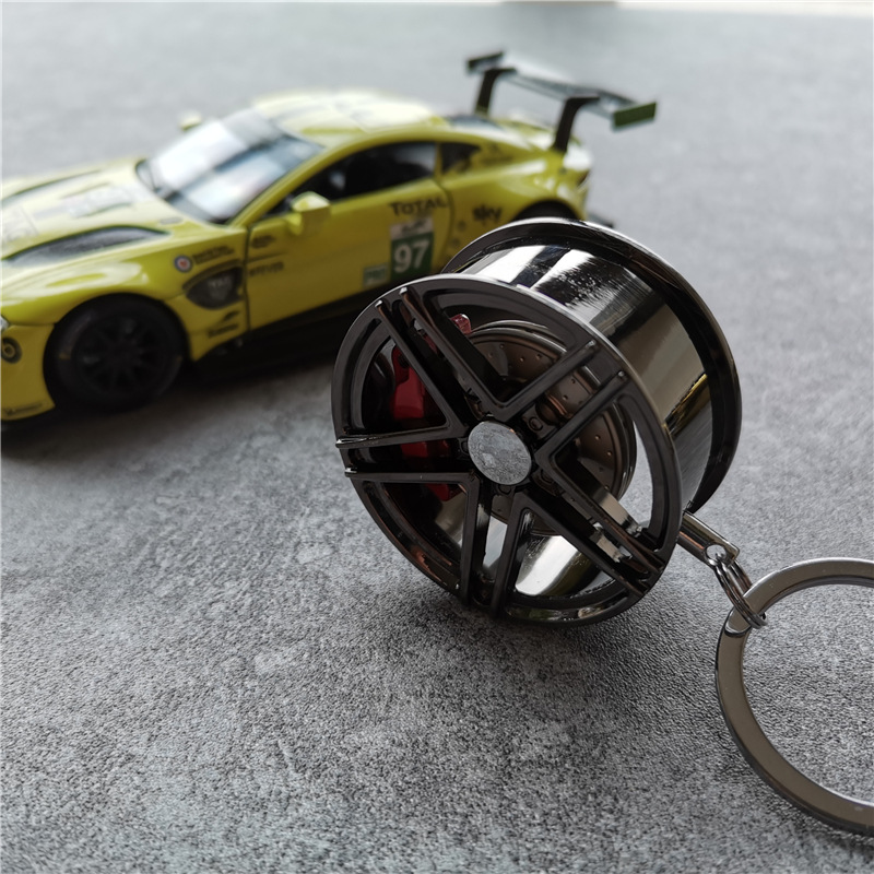 Creative Car Wheel Shape Keyring Keychain Keyfob with Brake Disc Netby
