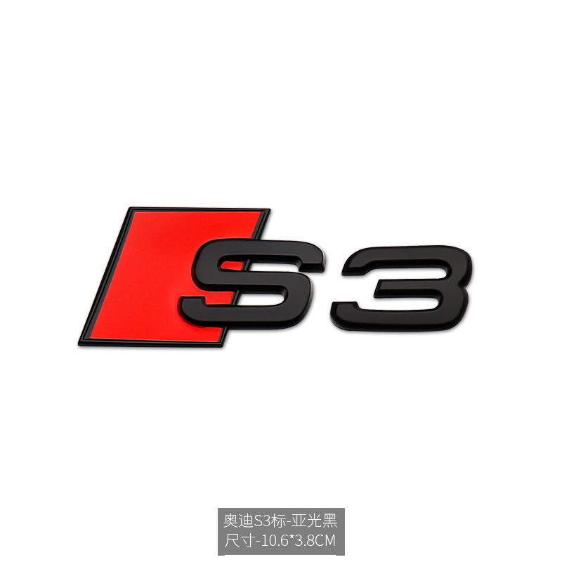 Car Badge Emblem for Audi RS3 RS4 RS5 RS6 RS7 S3 S4 S5 S6 S7 S8 Netby 