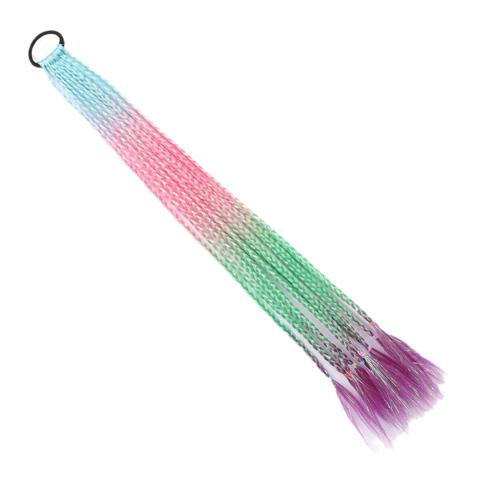 Synthetic Colorful Laser Wire Braids Ponytail Netby