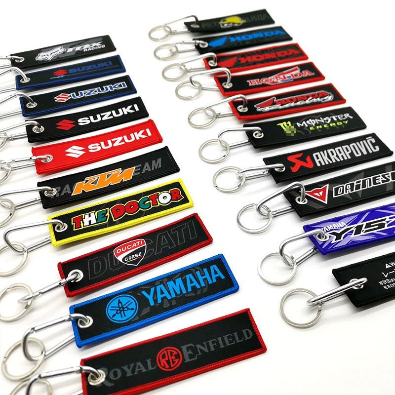 Motorbike Logo Emblem Badge Cloth Keyring Keychain Keyfob Netby