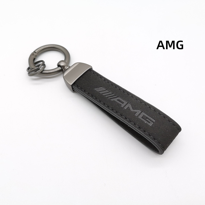 Alcantara Leather Car Logo Emblem Keychain Keyring Keyfob Netby