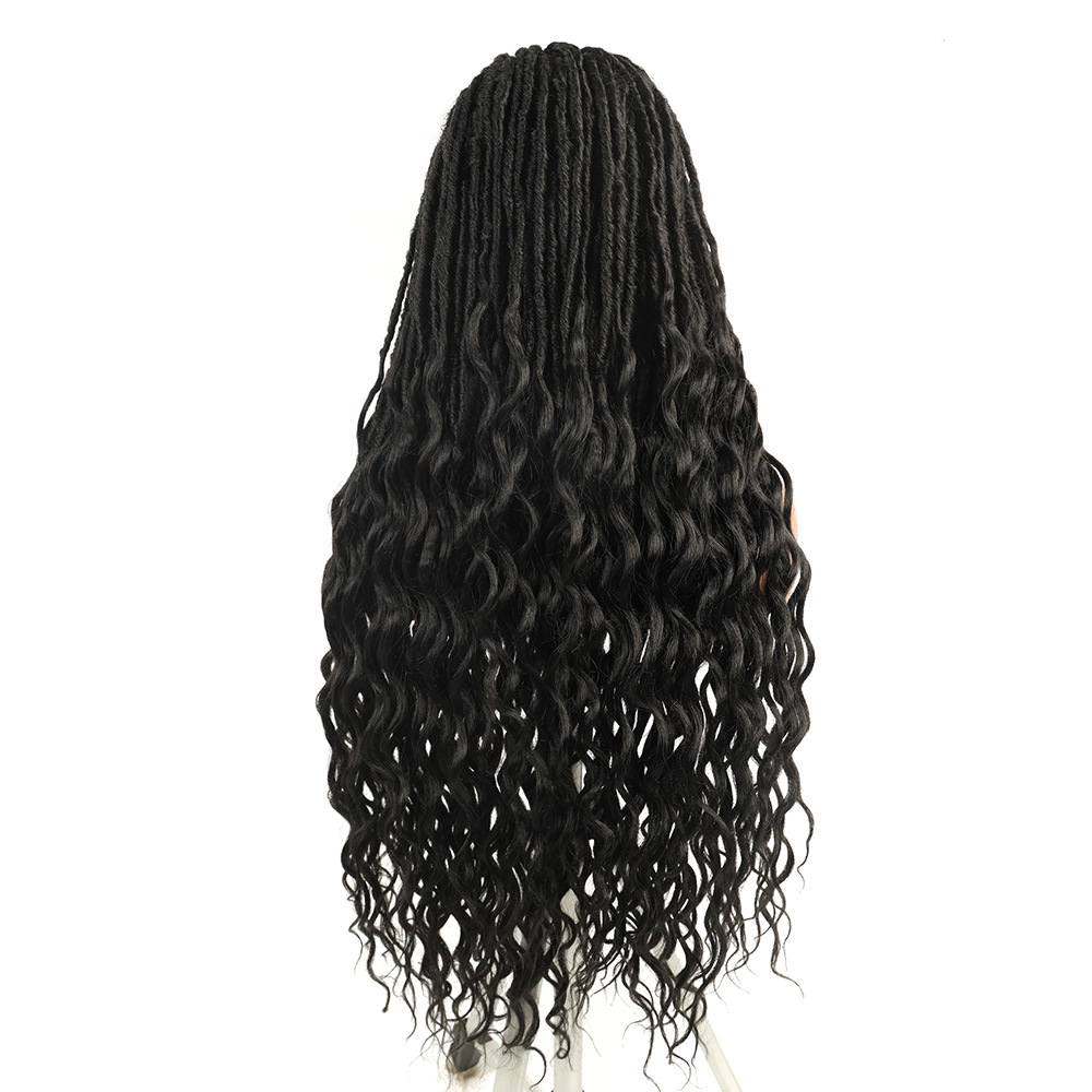 Synthetic Fiber Full Lace Crochet Hair Wig Water Wave Netby