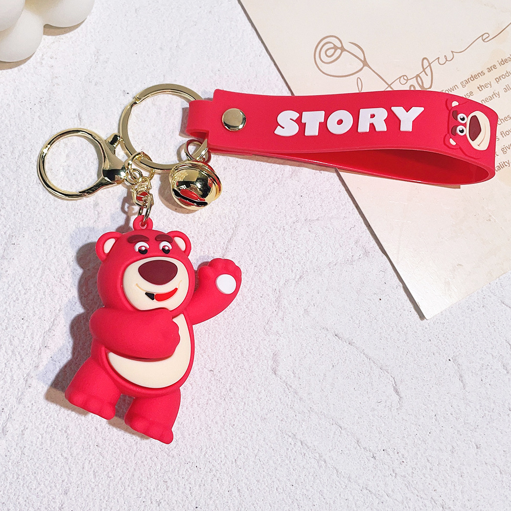 Animation Lotso Strawberry Bear Keychain Keyring Netby