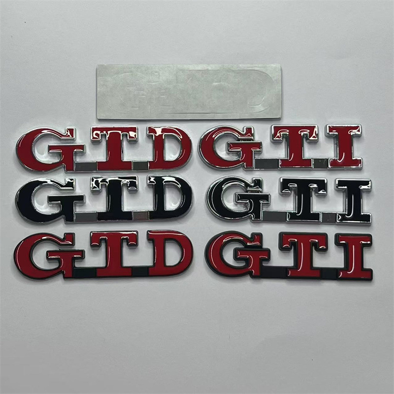 Metal GTI GTD Car Emblem Badge for VW VOLKSWAGEN POLO Golf GTI Netby