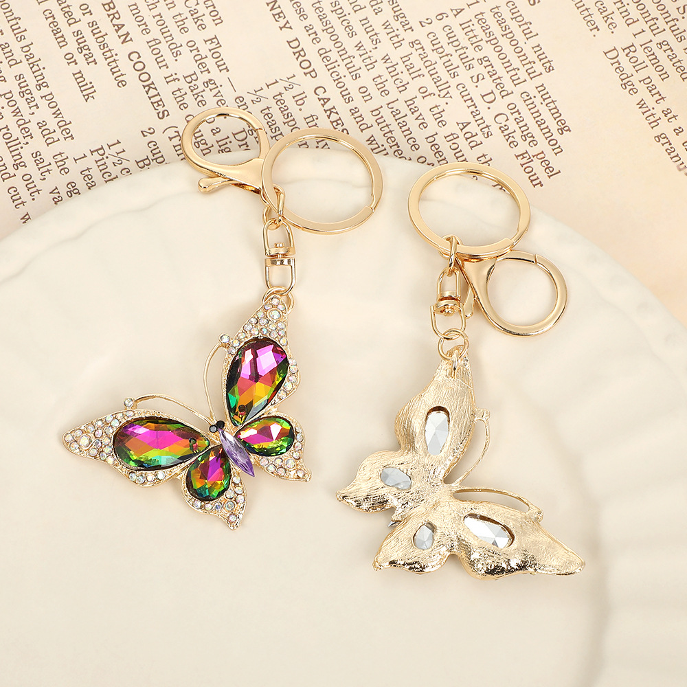 Rhinestone Crystal Butterfly Keychain Keyring Netby