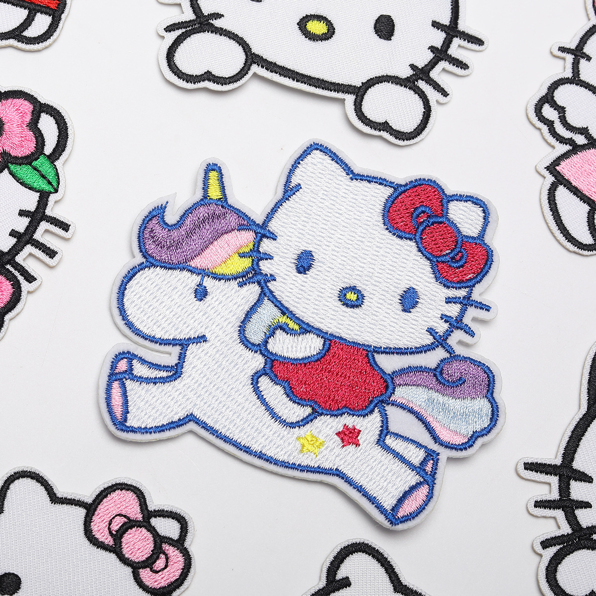 Embroidery Hello Kitty Cute Cat Fabric Sticker Patch Netby