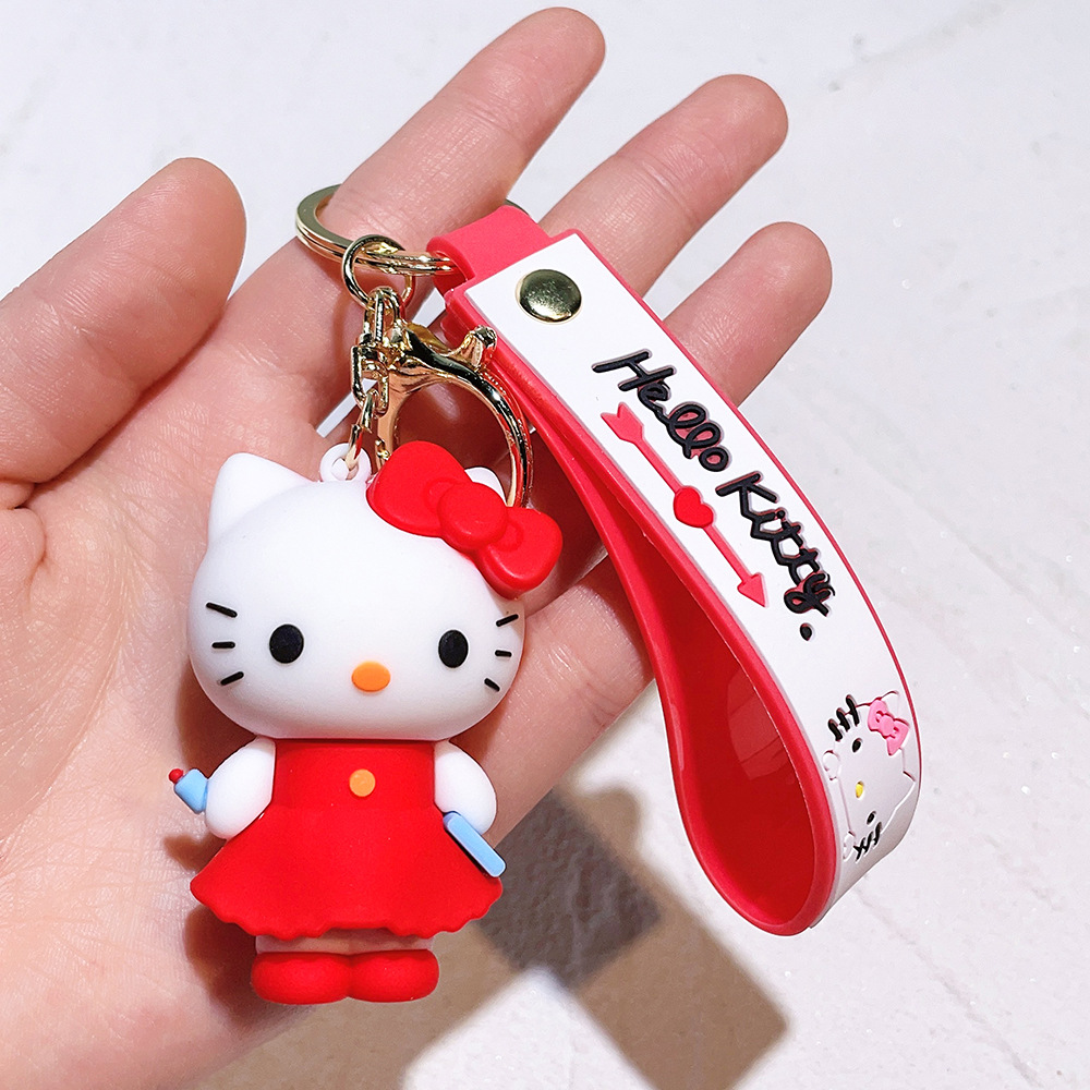PVC Animation Hello Kitty Keychain Keyring Netby