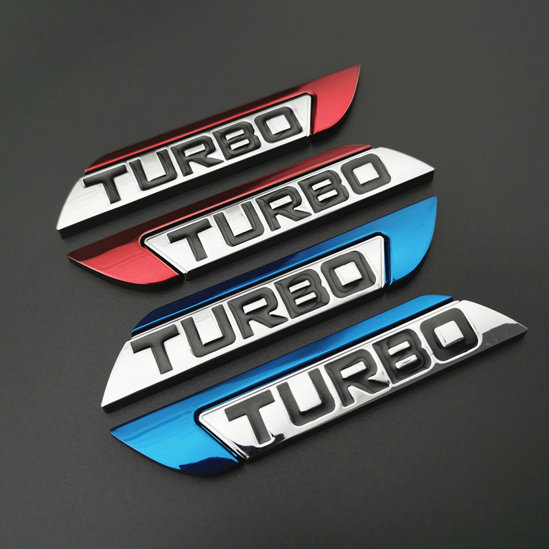 Metal TURBO Car Fender Sticker Netby