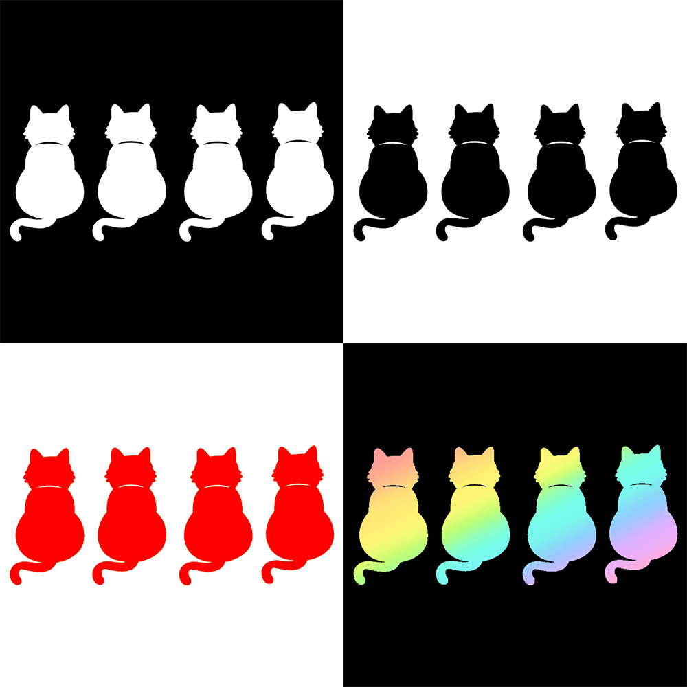 Reflective Cat Car Sticker Netby