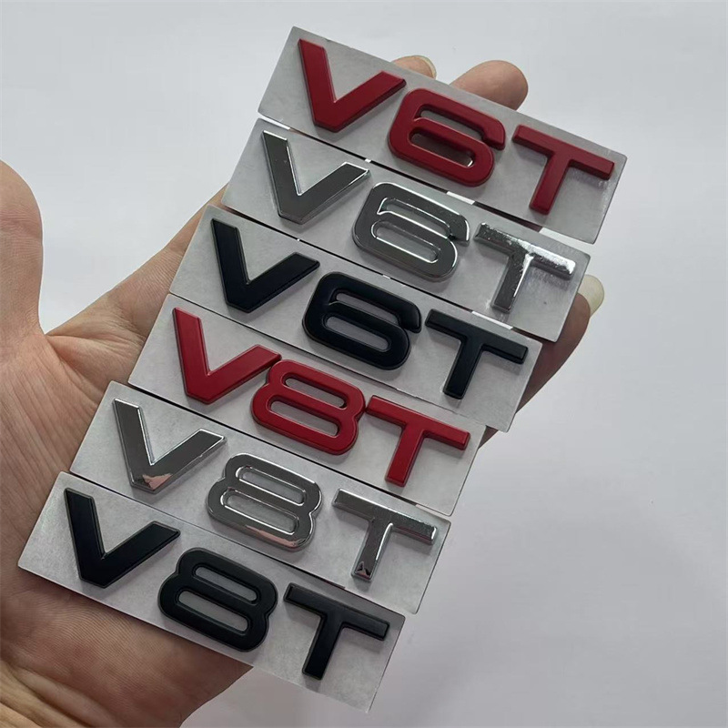 Metal V6T V8T Car Emblem Badge for Audi Netby