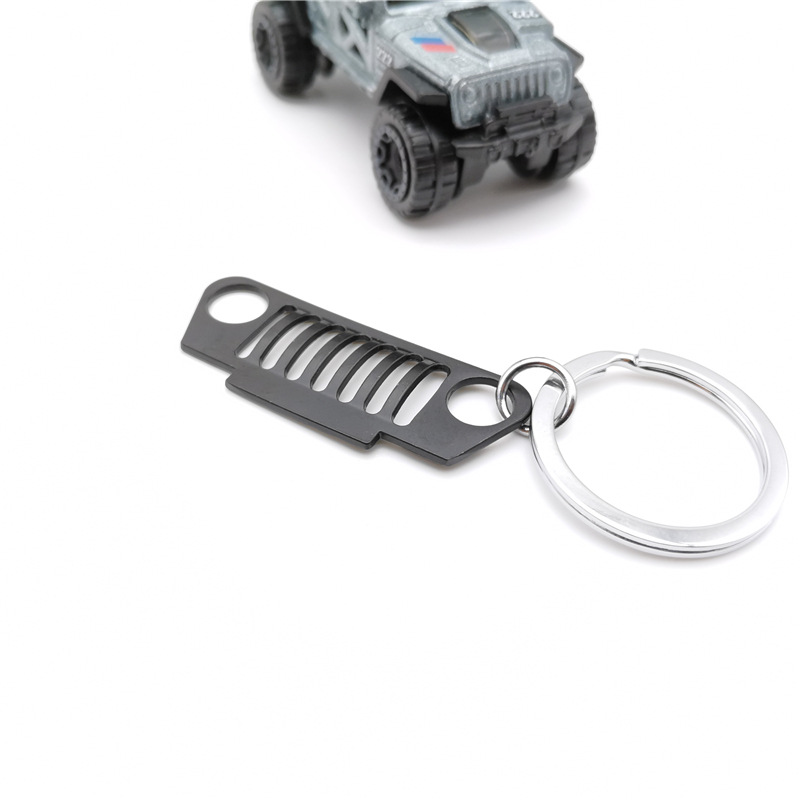Metal Car Kering Keychain Keyfob for Jeep Grille Netby