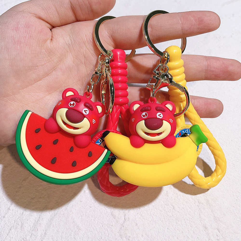 Animation Strawberry Bear Keychain Keyring Netby