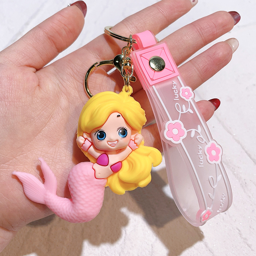 Animation Snow White Mermaid Princess Frozen Keychain Keyring Netby