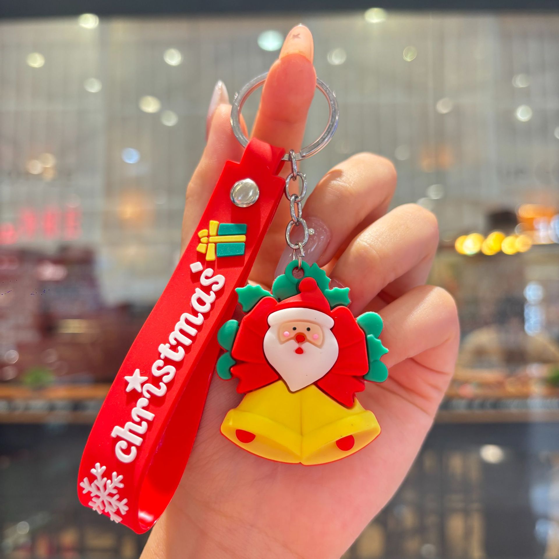Silicon Santa Claus Tree Snowman Festival Christmas Keychain Keyring Netby