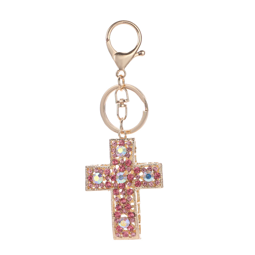 Rhinestone Cross Keychain Keyring Netby
