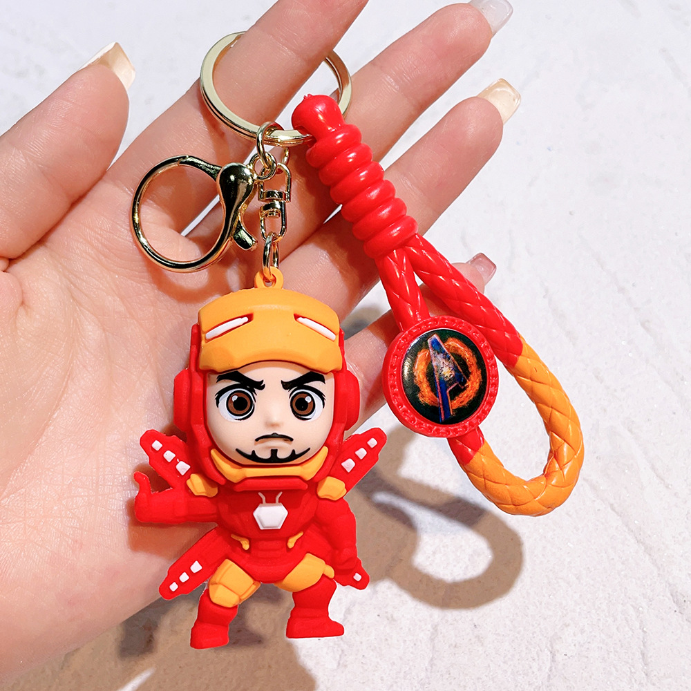 Movie Marvel Avengers Keychain Keyring Netby Captain America Thor Ironman Spiderman Deadpool Batman