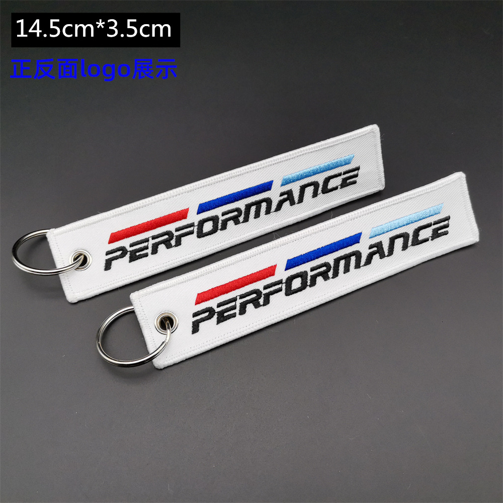 Metal Motorbike Car Logo Cloth Kering Keychain Keyfob for JDM GTI NISMO RALLIART TYPE R HKS TRD NOS Netby