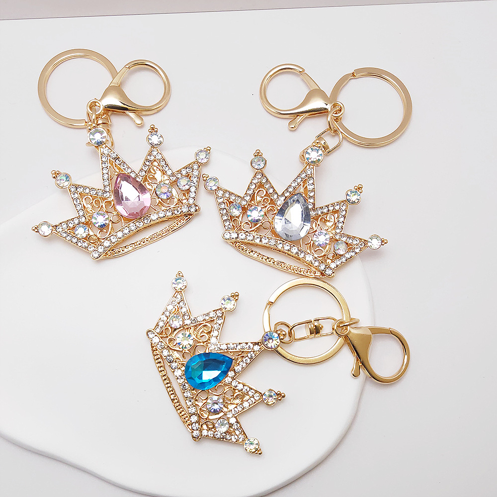 Rhinestone Crown Keychain Keyring Netby