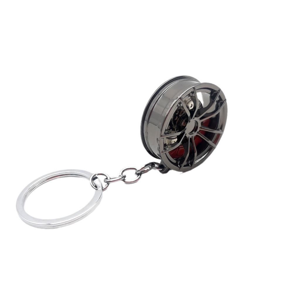 Metal Creative Wheel With Brake Car Keyring Keychain Keyfob Netby
