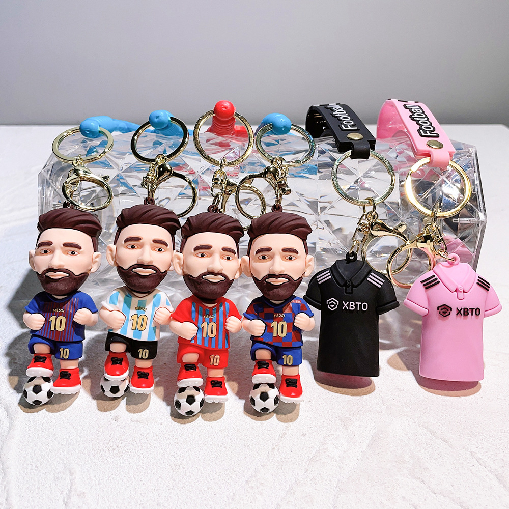 Sports Game Football Soccer Star World Cup Messi Keychain Keyring Netby