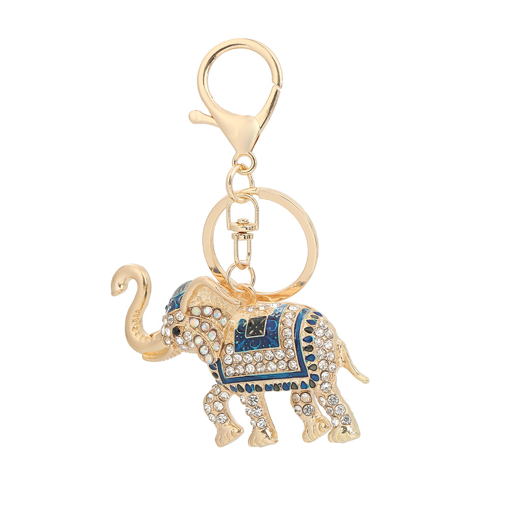 Rhinestone Elephant Keychain Keyring Netby
