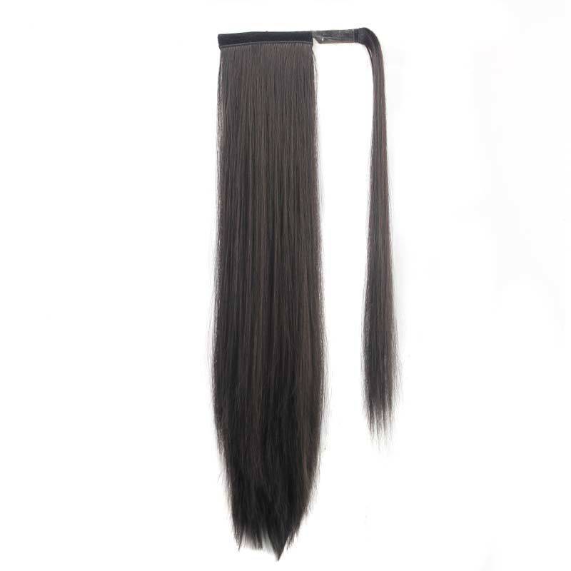 24 inches Straight Hair Velcro Ponytail High Temperature Synthetic Hair Netby