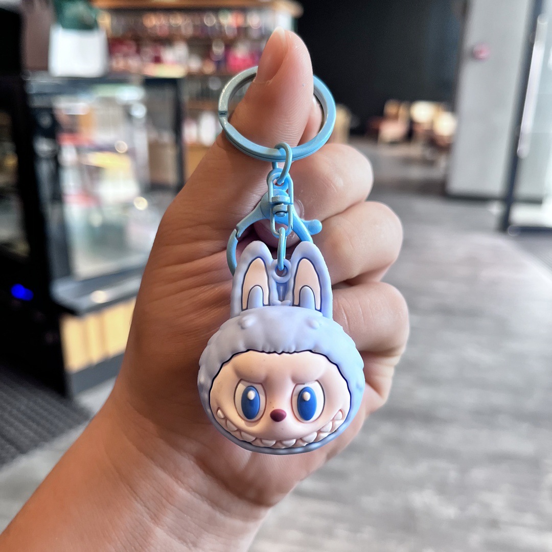 POPMART LABUBU Head Keychain Keyring Netby