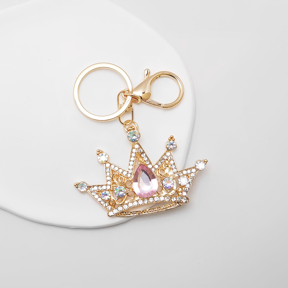 Rhinestone Crown Keychain Keyring Netby