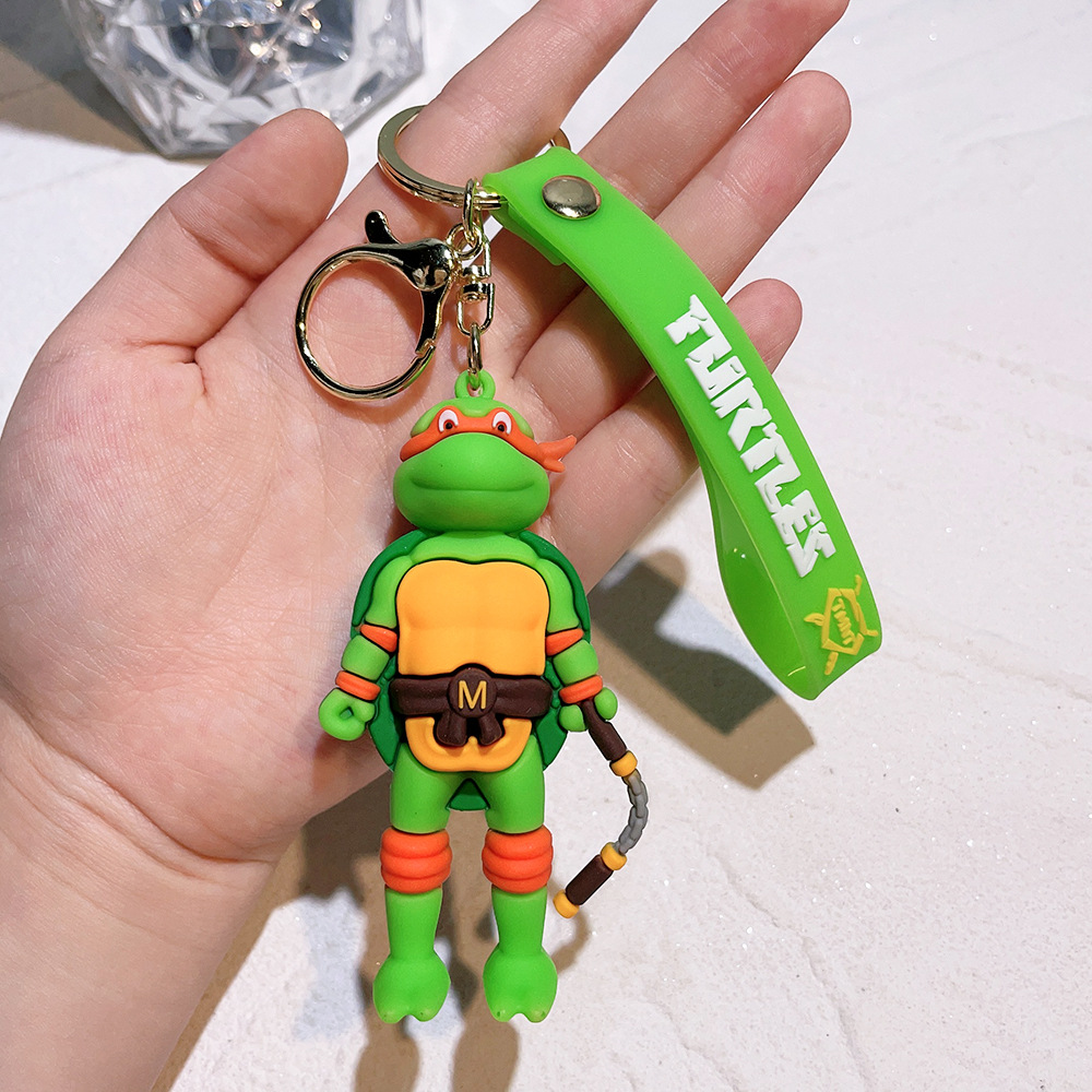 Rubber Animation Teenage Mutant Ninja Turtles Keychain Keyring Netby