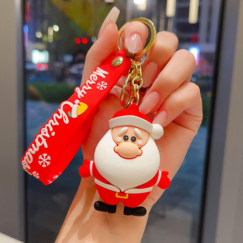 Silicon Festival Christmas Keychain Keyring Netby Santa Claus Trees Reindeer
