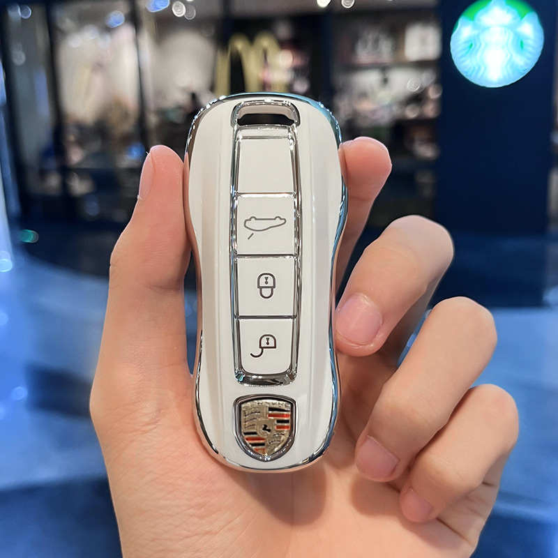 Silicon Car Key Case for Porsche Cayenne Macan Panamera 718 911 Netby