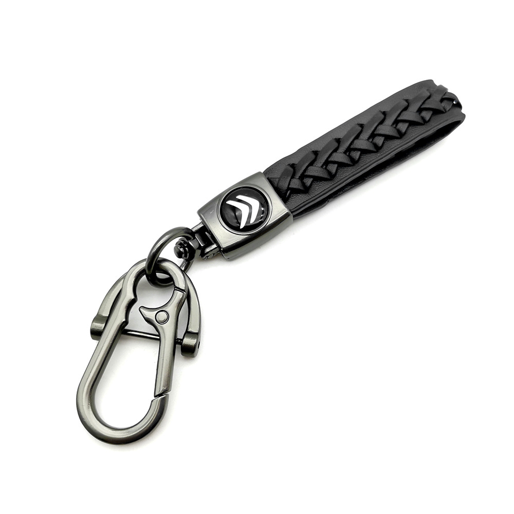 Knitting Leather Car Logo Emblem Kering Keychain Keyfob for Audi Benz BMW VW Chevrolet Toyota Volvo Netby